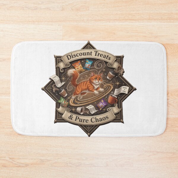Item preview, My Cat Runs on Discount Treats and Chaos Funny Coffee Cat designed and sold by YMLux.