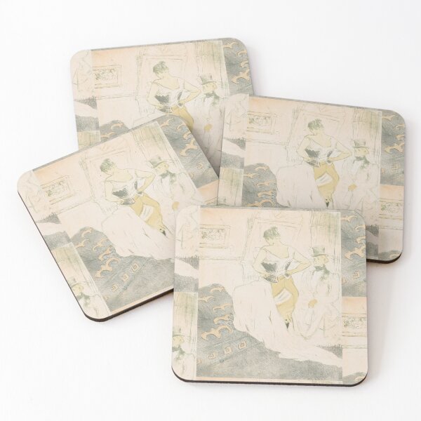 Item preview, Elles Woman in a Corset by Henri de Toulouse-Lautrec | Belle Époque Art Nouveau Poster Print designed and sold by artofuniverse.