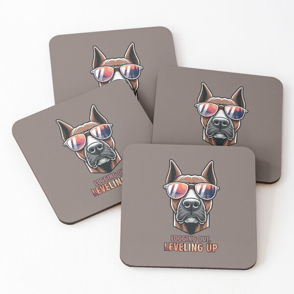 Item preview, Doberman Mountain Escape - logging out, leveling up designed and sold by GraphicComet.