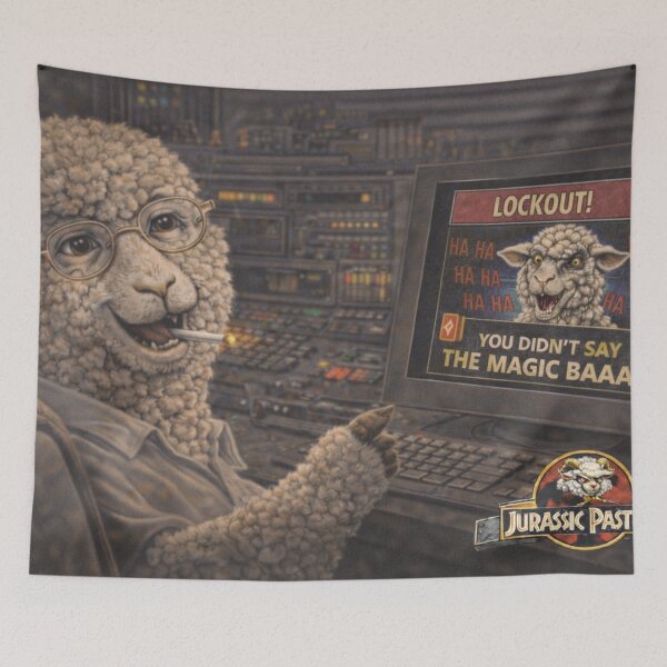 Item preview, You Didn’t Say the Magic Baaa - Jurassic Pasture Lockout designed and sold by Thpoar.