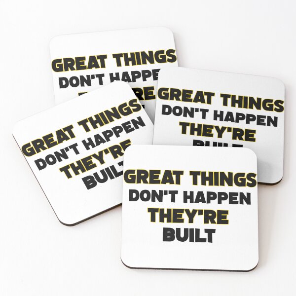 Item preview, Great Things Don't Happen They're Built Sci-Fi Style Motivational Design designed and sold by DesignArtist.ia.