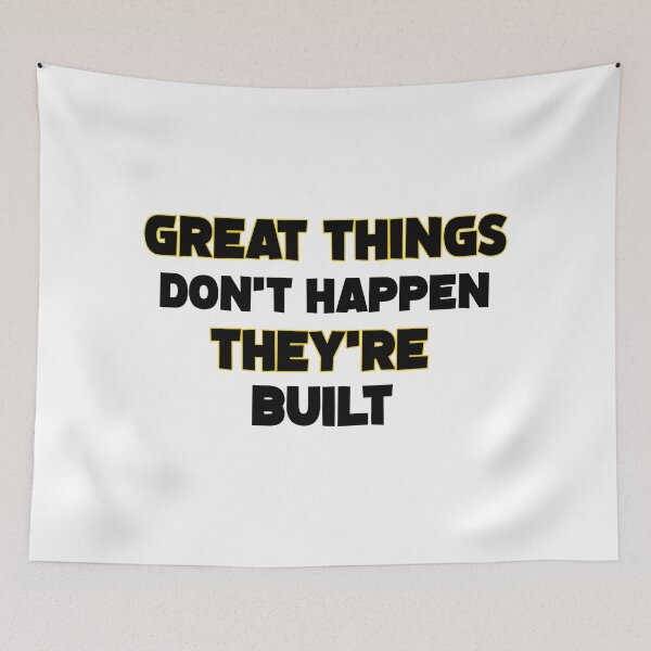 Item preview, Great Things Don't Happen They're Built Sci-Fi Style Motivational Design designed and sold by DesignArtist.ia.