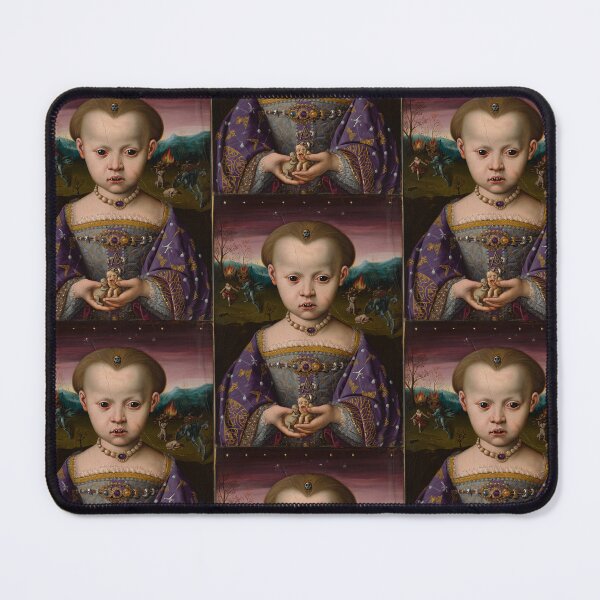 Item preview, The zombie princess Hieronymus Bosch Medieval inspired painting designed and sold by Vintage Designs +.