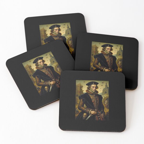 Item preview, The Vampire Duke Hieronymus Bosch Medieval inspired painting designed and sold by Vintage Designs +.