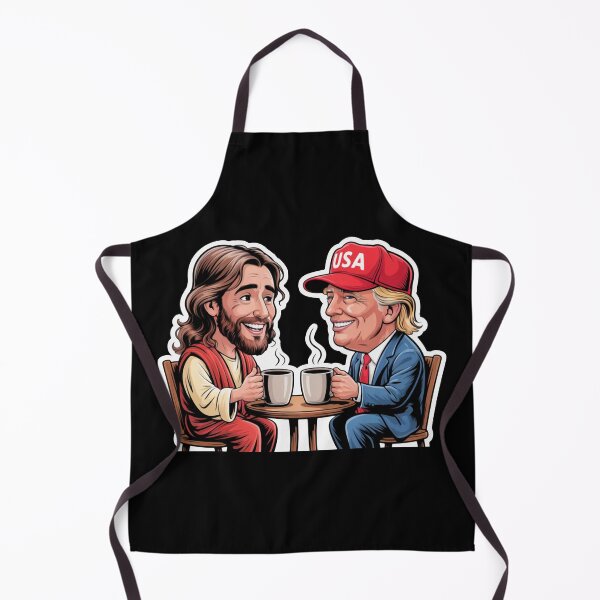 Item preview, Jesus and Trump Drinking Coffee designed and sold by plushism.