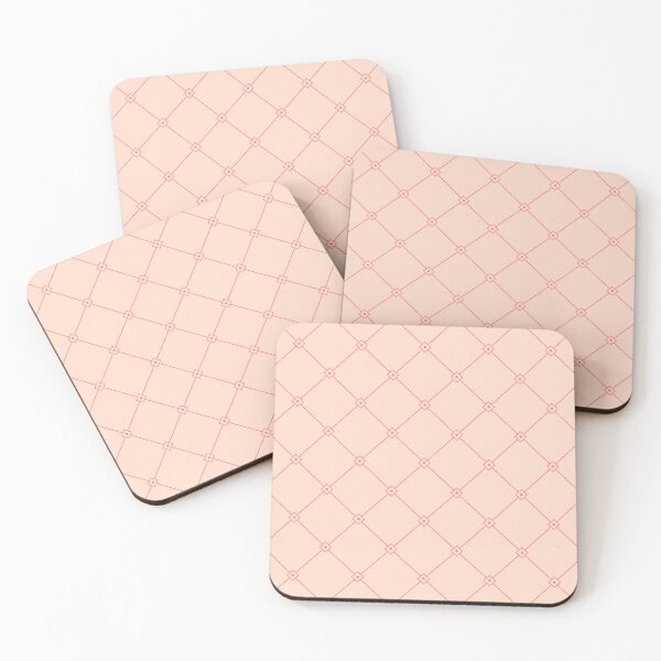 Item preview, Ultra red & unbleached silk trellis designed and sold by Mint + Midnight.
