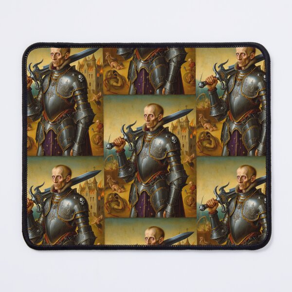 Item preview, The Vampire Knight Errant Hieronymus Bosch Medieval inspired painting designed and sold by Vintage Designs +.