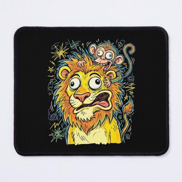 Item preview, Funny Lion Monkey Meme | Brainrot Rage Bait Viral Chaos Meme for men boys girls  designed and sold by bilal sibgui.