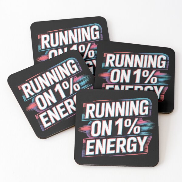 Item preview, Running on 1% Energy. Funny Low Energy Mood Quote Design. Exhausted Introvert Meme designed and sold by Aarvya Fashion Club ( A.F.C ).