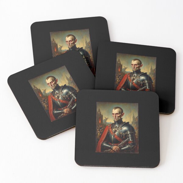 Item preview, The Vampire Knight Errant Hieronymus Bosch Medieval inspired painting designed and sold by Vintage Designs +.