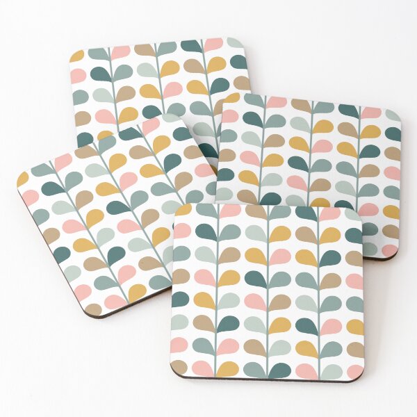 Item preview, Simple Scandinavian Vines in Pastel Multi designed and sold by HonestiesPrints.