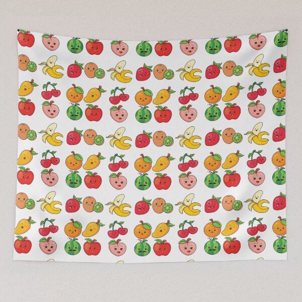 Item preview, Cute Kawaii Fruits Collection Colorful Cartoon Apple Banana Strawberry Watermelon designed and sold by CLC54.