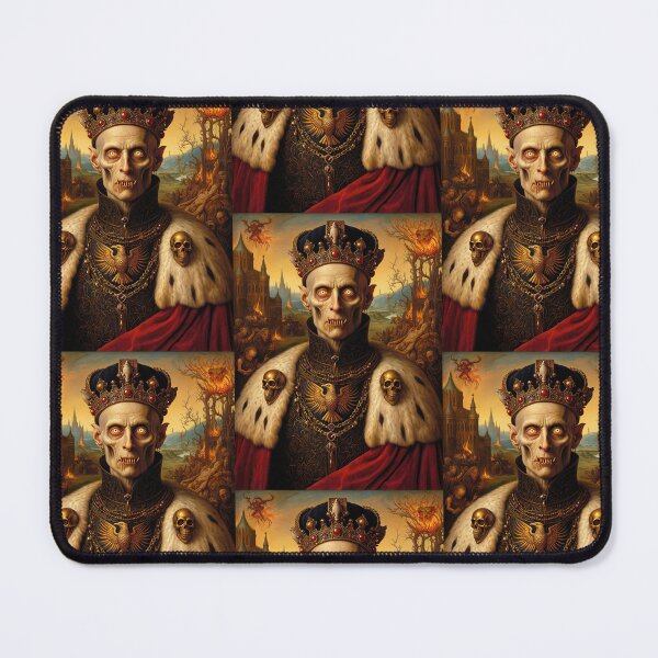 Item preview, The zombie king Hieronymus Bosch Medieval inspired painting designed and sold by Vintage Designs +.