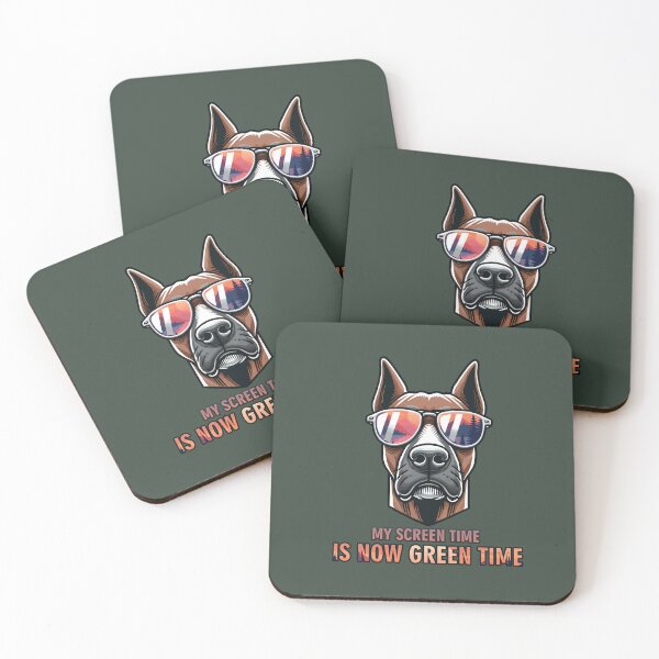 Item preview, Doberman Offline Detox - My screen time is now green time designed and sold by GraphicComet.