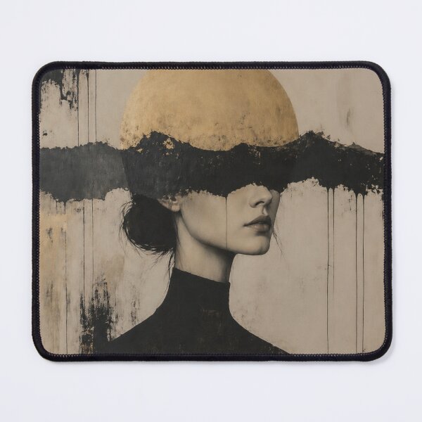 Item preview, Abstract Portrait with Golden Sun designed and sold by lexiscolours.