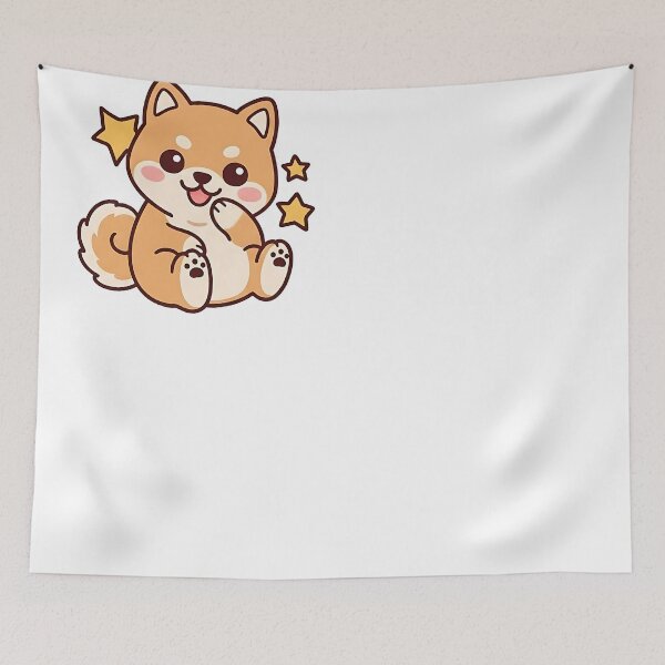 Item preview, Kawaii Shiba Inu Puppy with Stars Cute Anime Dog designed and sold by UniGift.