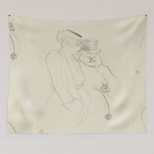 Item preview, En Quarante (In Their Forties) by Henri de Toulouse-Lautrec | Belle Époque Café Poster Print designed and sold by artofuniverse.