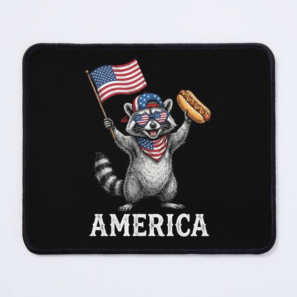 Item preview, America Raccoon Bad Day to Be a Hotdog designed and sold by dudelinart.