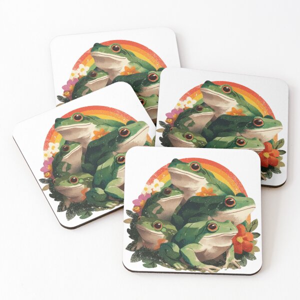 Item preview, Rainbow Frog Family Pride Nature Art designed and sold by VikArt7.