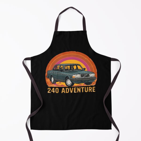Item preview, 240 Sedan Green Retro Sunset 80s Style Art designed and sold by Off-Road-Zone.