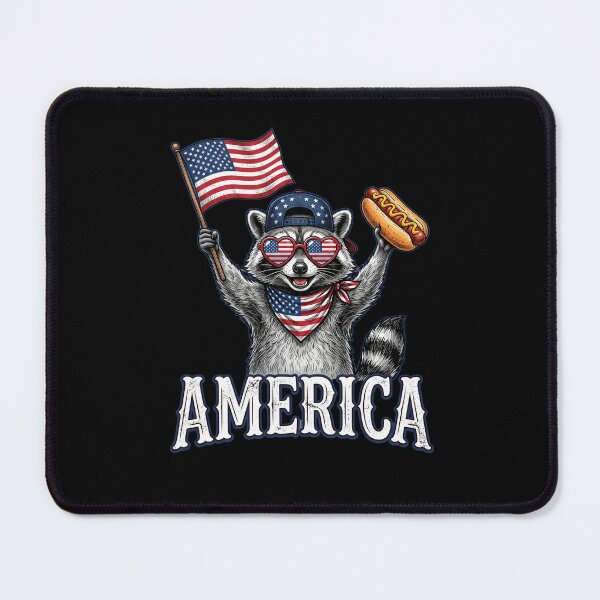 Item preview, America Raccoon Bad Day to Be a Hotdog designed and sold by dudelinart.