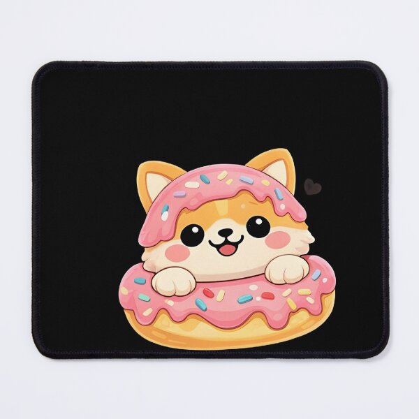 Item preview, Kawaii Shiba Inu Dog in Pink Donut - Cute Chibi Puppy Dessert Art designed and sold by Trendora90.