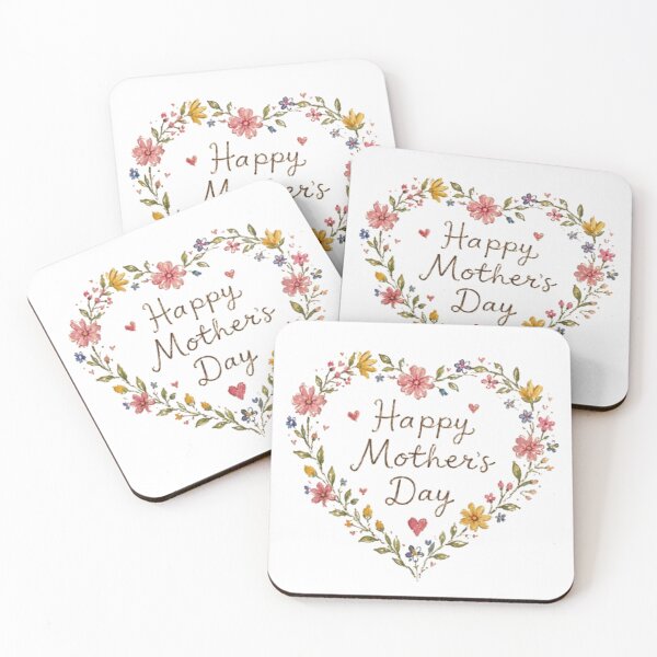 Item preview, Happy Mother’s Day Floral Heart Greeting Card – Handmade Watercolor Style designed and sold by IconicDesignsXd.