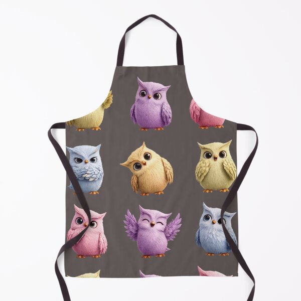 Artikelvorschau, Pastellfarbene Kawaii-Eulen mit ausdrucksstarken Persönlichkeiten entworfen und verkauft von MegaNovaArt.
