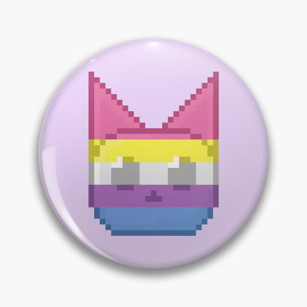Item preview, Bigender Pixel Pride Cat designed and sold by Lilac-Cat.