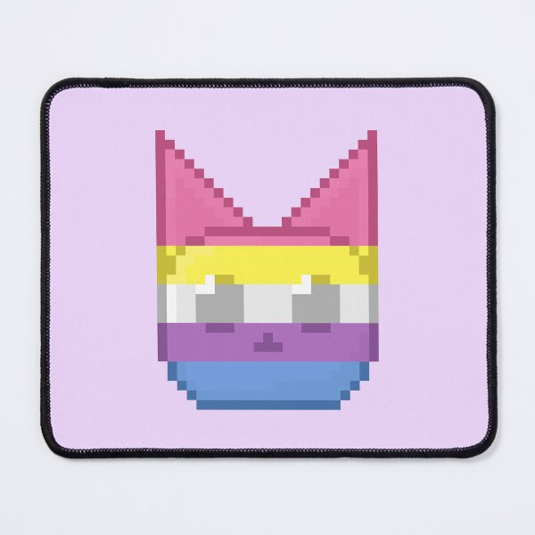 Item preview, Bigender Pixel Pride Cat designed and sold by Lilac-Cat.
