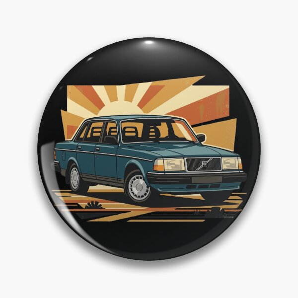 Item preview, 240 Sedan Green Sunset 80s Old School Style Art designed and sold by Off-Road-Zone.