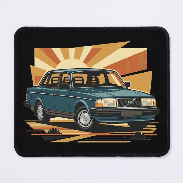 Item preview, 240 Sedan Green Sunset 80s Old School Style Art designed and sold by Off-Road-Zone.