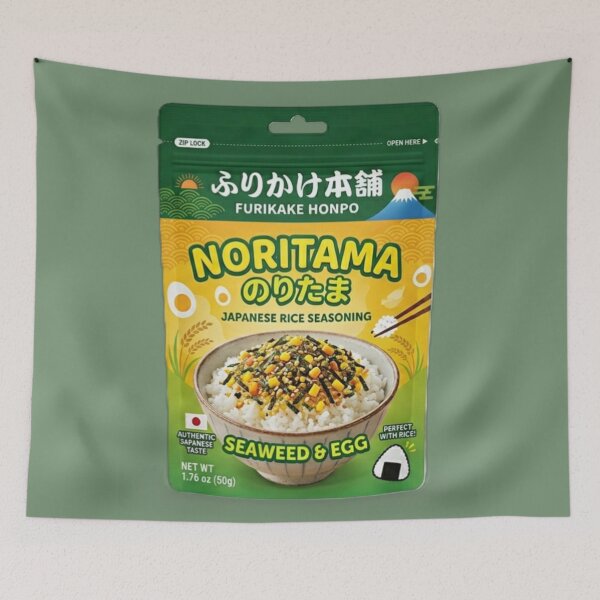 Item preview, Retro Japanese Noritama Rice Seasoning Art designed and sold by SakuraMarket26.