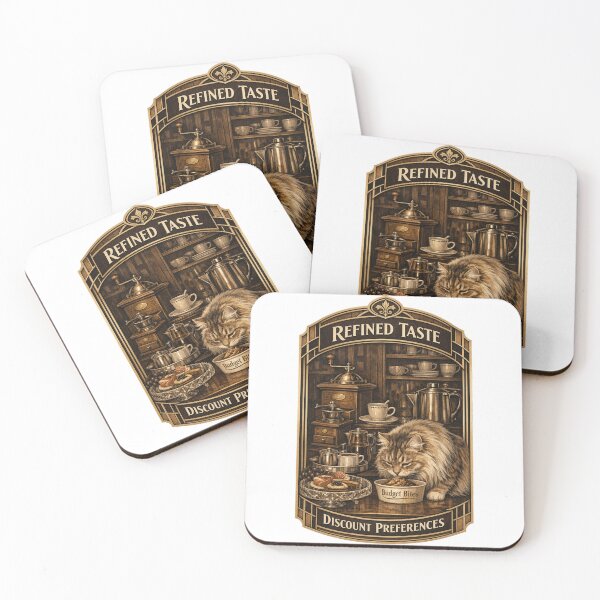 Item preview, Refined Taste Discount Preferences Funny Cat Coffee Art designed and sold by YMLux.