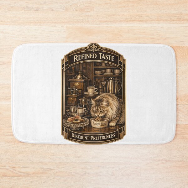 Item preview, Refined Taste Discount Preferences Funny Cat Coffee Art designed and sold by YMLux.
