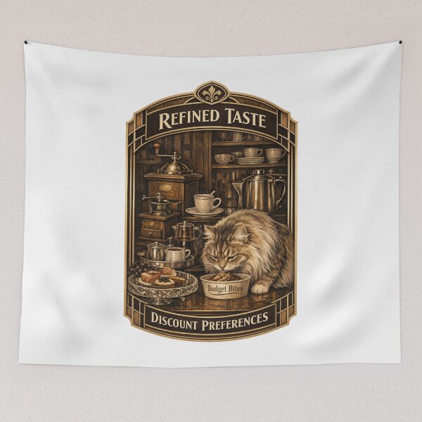 Item preview, Refined Taste Discount Preferences Funny Cat Coffee Art designed and sold by YMLux.