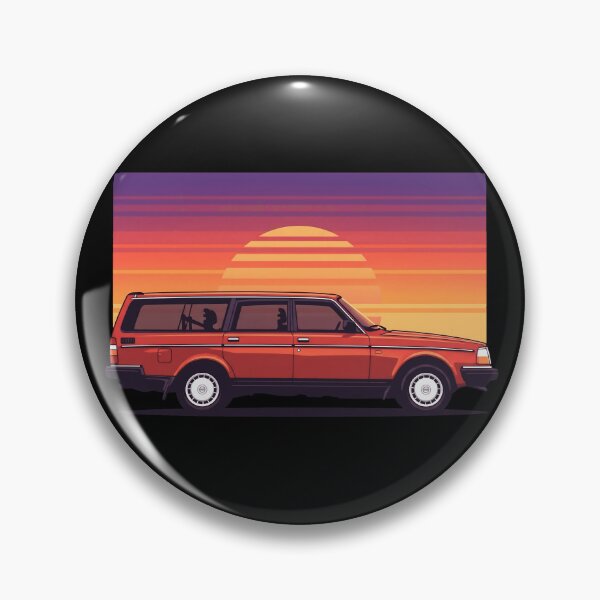 Item preview, 240 Wagon Red Retro Sunset 80s Old School Style Art designed and sold by Off-Road-Zone.