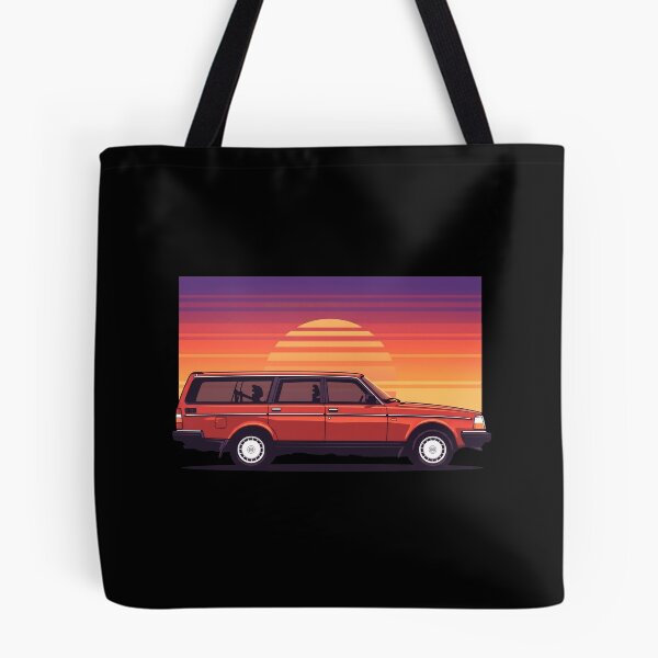 Item preview, 240 Wagon Red Retro Sunset 80s Old School Style Art designed and sold by Off-Road-Zone.