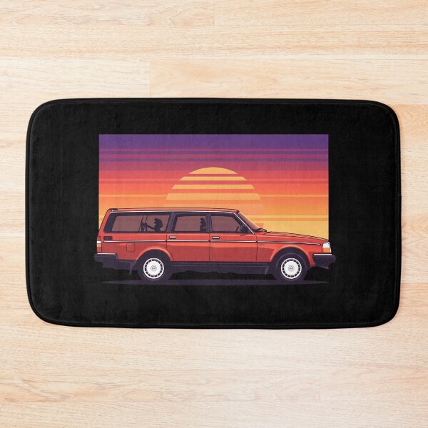 Item preview, 240 Wagon Red Retro Sunset 80s Old School Style Art designed and sold by Off-Road-Zone.