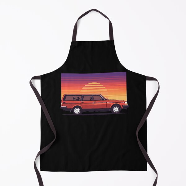 Item preview, 240 Wagon Red Retro Sunset 80s Old School Style Art designed and sold by Off-Road-Zone.