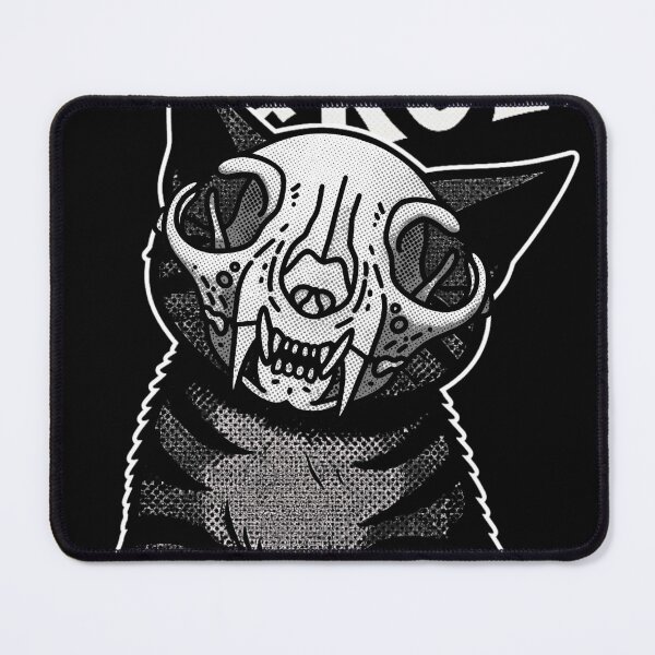 Item preview, Rock & Roll Kitty with Skull Mask - Vintage Goth Grunge designed and sold by RairyuuBell.