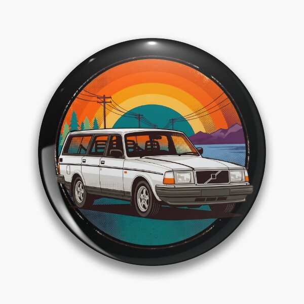 Item preview, 240 Wagon White Retro Sunset 80s Style Art designed and sold by Off-Road-Zone.