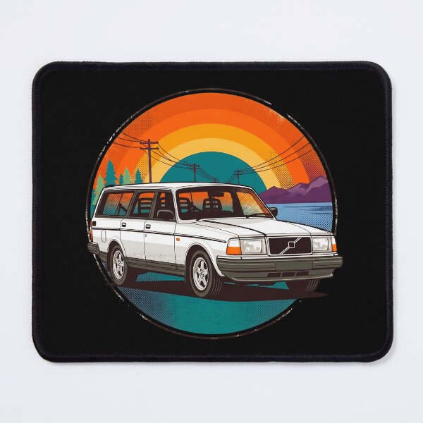 Item preview, 240 Wagon White Retro Sunset 80s Style Art designed and sold by Off-Road-Zone.