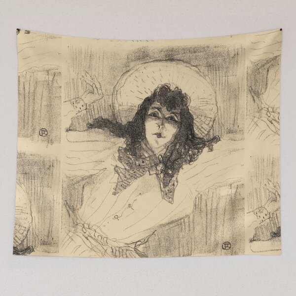 Item preview, Eva Lavalliere by Henri de Toulouse-Lautrec | Belle Époque Boudoir Portrait Vintage Art Print designed and sold by artofuniverse.