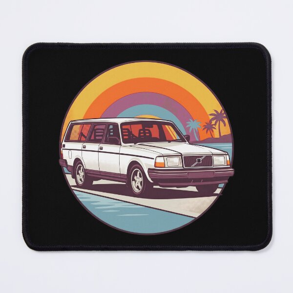 Item preview, 240 Wagon White Circle Retro Sunset 80s Style Art designed and sold by Off-Road-Zone.