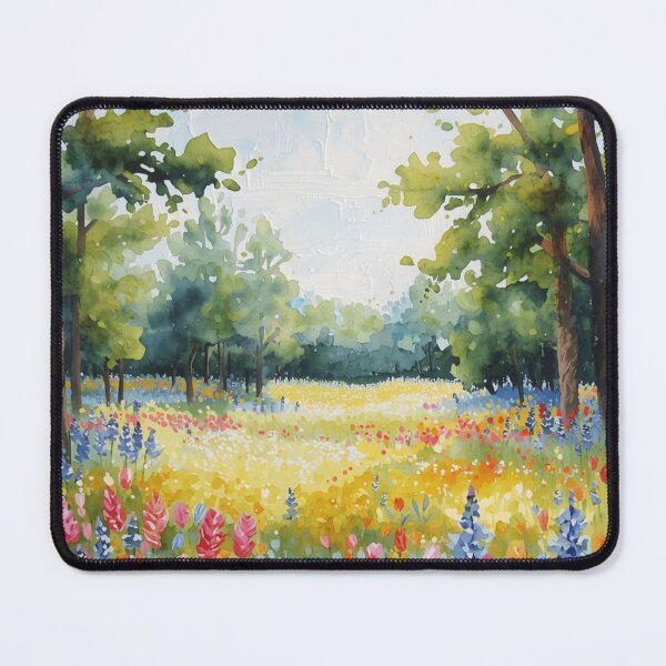 Item preview, Watercolor Sunlit Forest and Flower Field designed and sold by andreavlad.