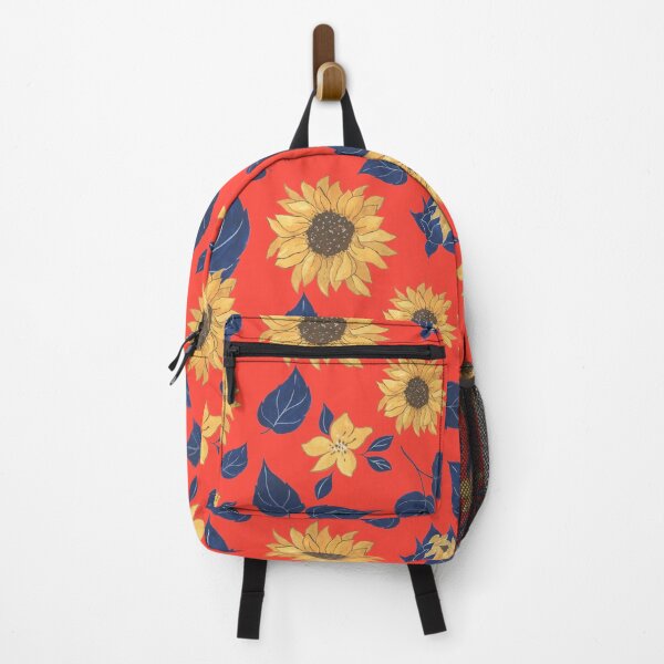 Item preview, Sunflower and blue leaves pattern designed and sold by BritishDelights.