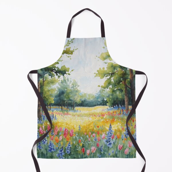 Item preview, Watercolor Sunlit Forest and Flower Field designed and sold by andreavlad.