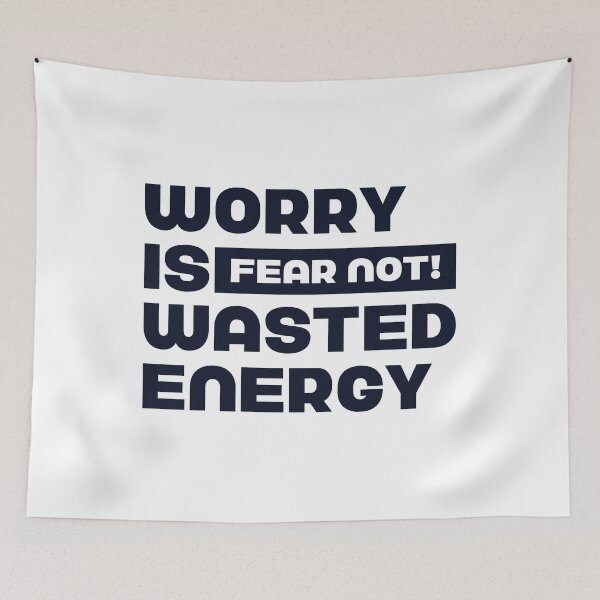 Item preview, Worry Is Wasted, Fear Not! Positive Thinking Energy T-Shirt designed and sold by aspireelevate.