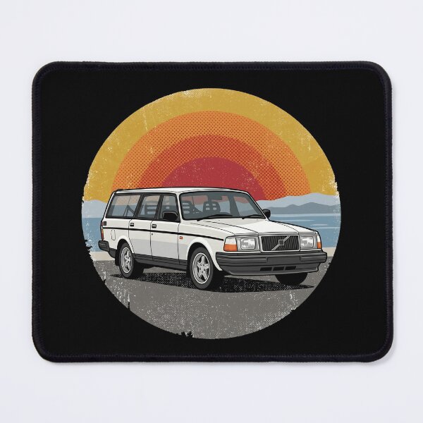 Item preview, 240 Wagon White Beach Circle Retro Sunset 80s Style Art designed and sold by Off-Road-Zone.